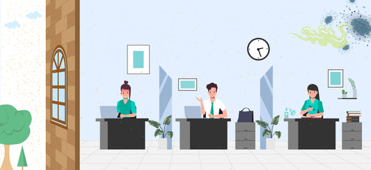Office building with sick building syndrome